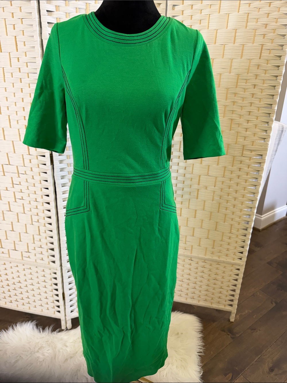 Boden Emerald Green Tailored Midi Dress